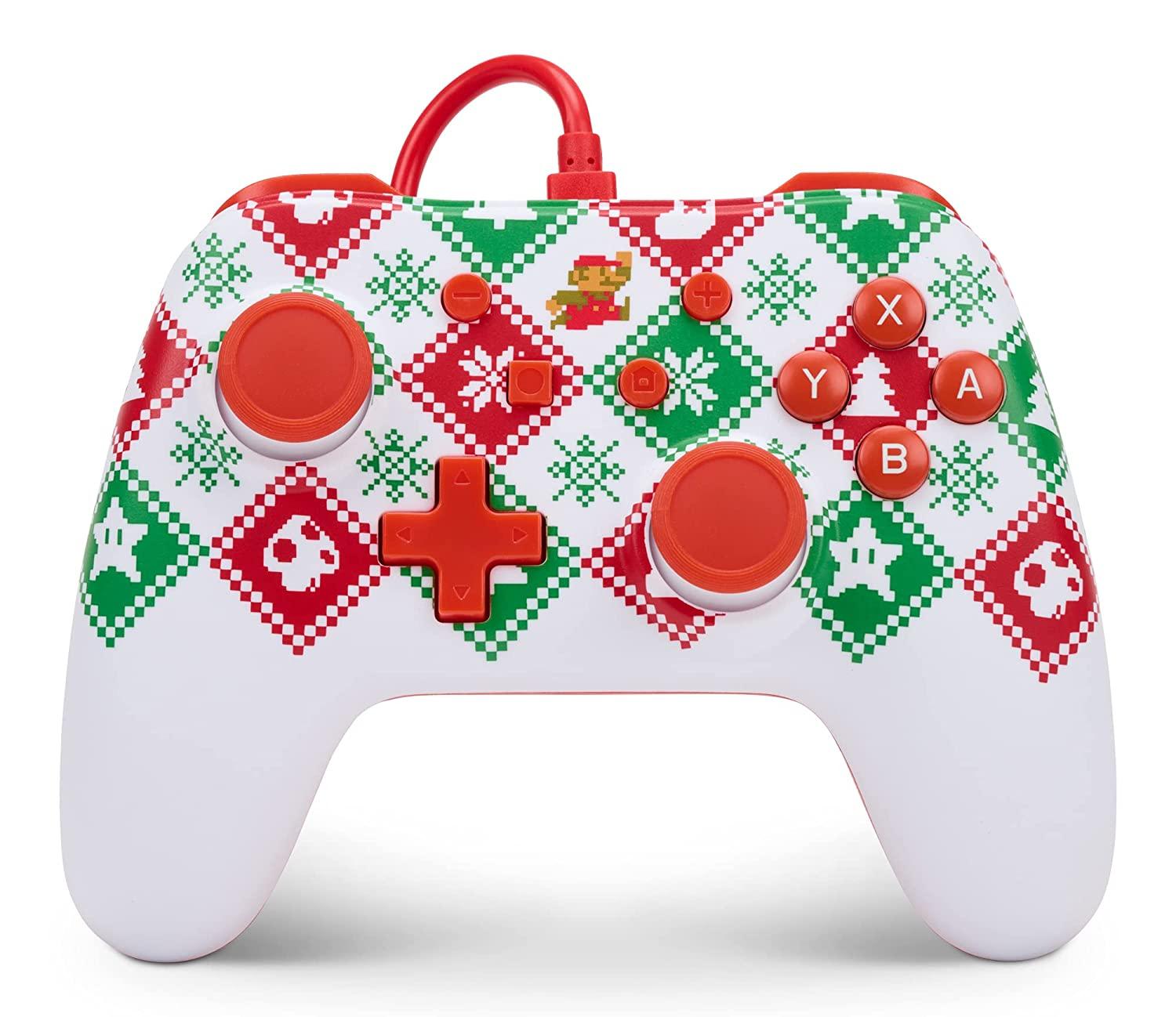 PowerA Wired Mario Holiday Sweater Nintendo Switch Controller for $11.96
