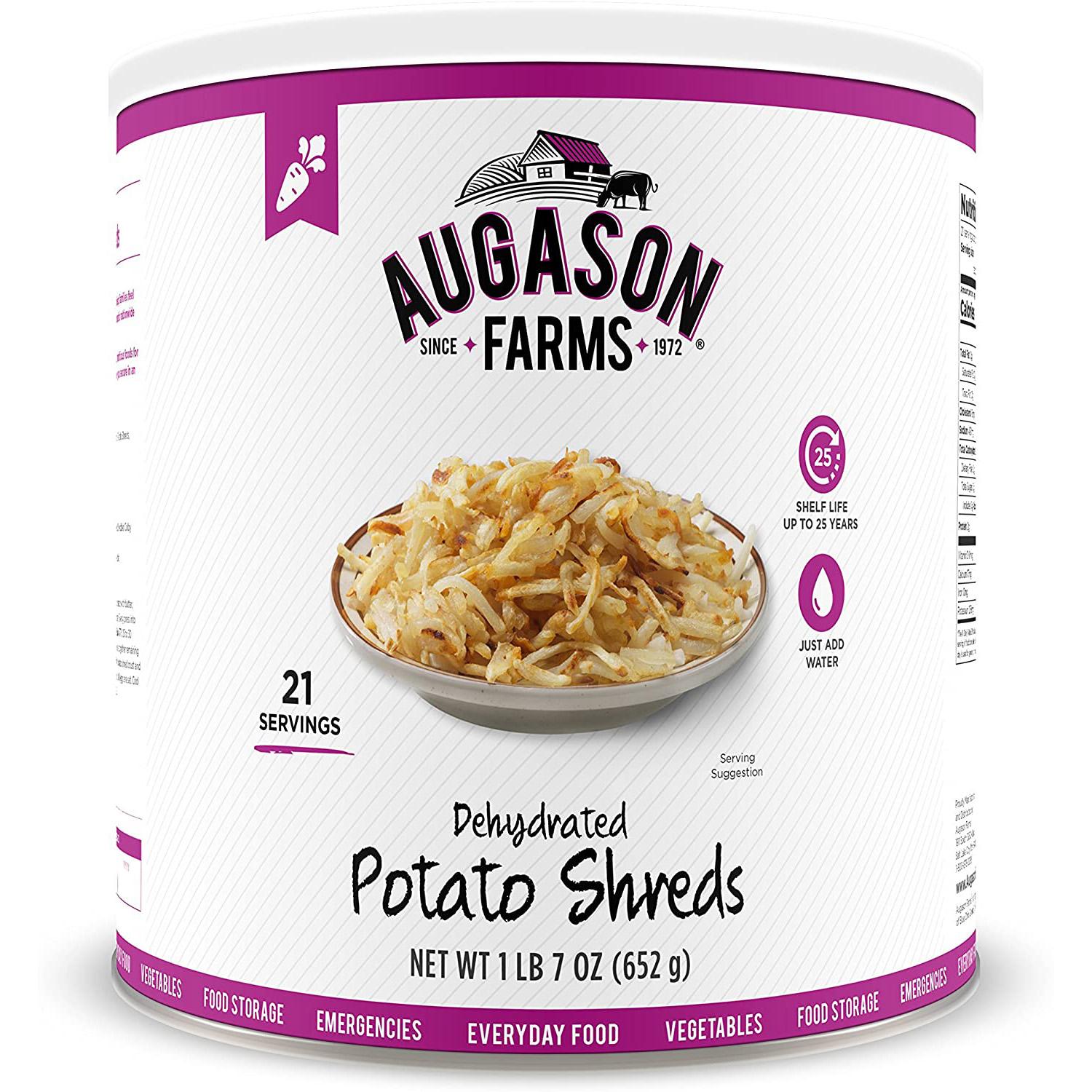 1lb Augason Farms Dehydrated Potato Shreds for $8.14