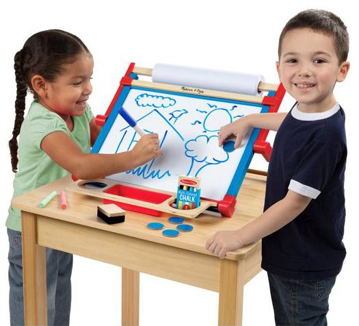 13-Piece 17.5in Melissa & Doug Wood Tabletop Art Easel for $15