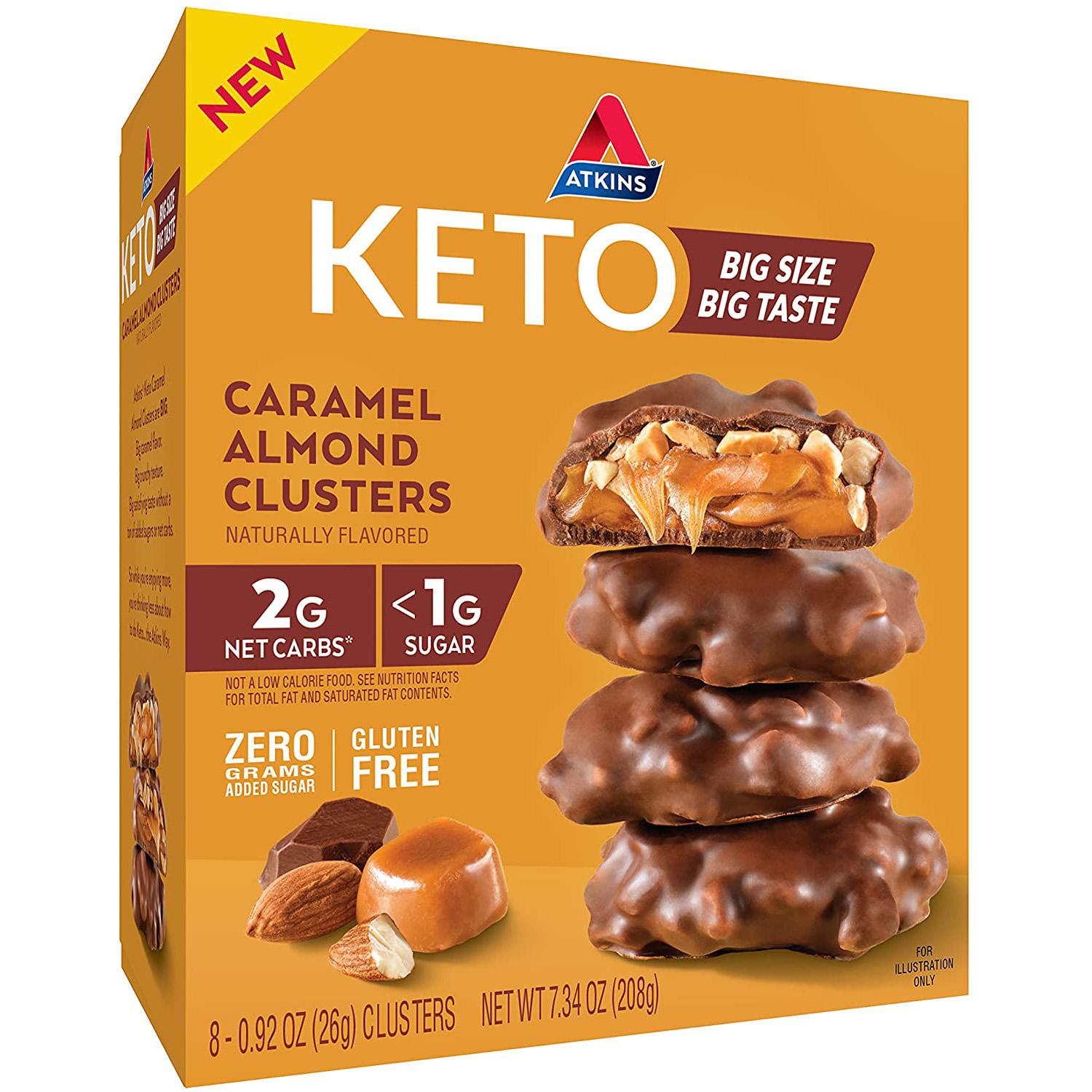 8 Atkins Keto Caramel Almond Clusters for $4.34 Shipped