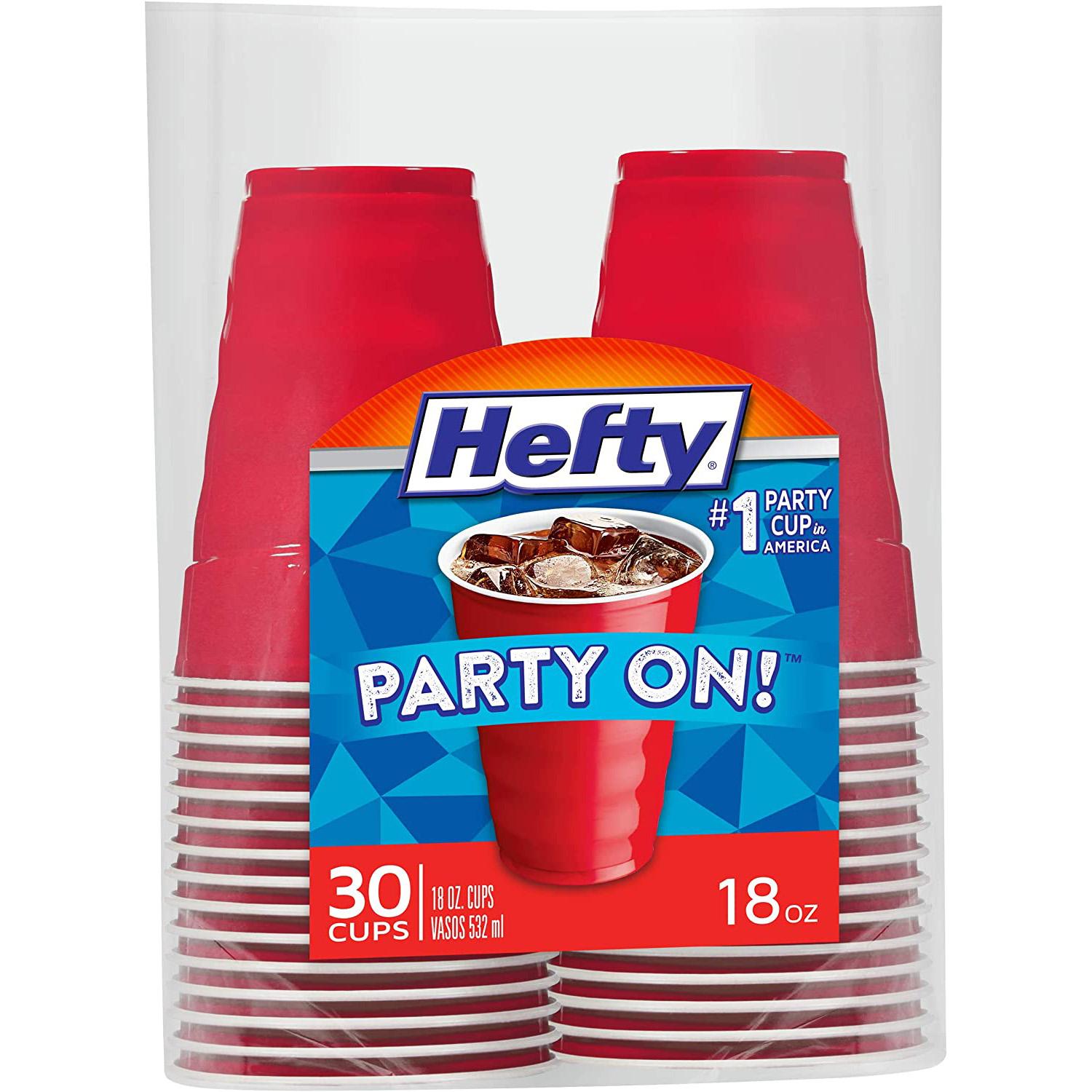 30 Hefty Party On Disposable Plastic Cups for $2.09 Shipped