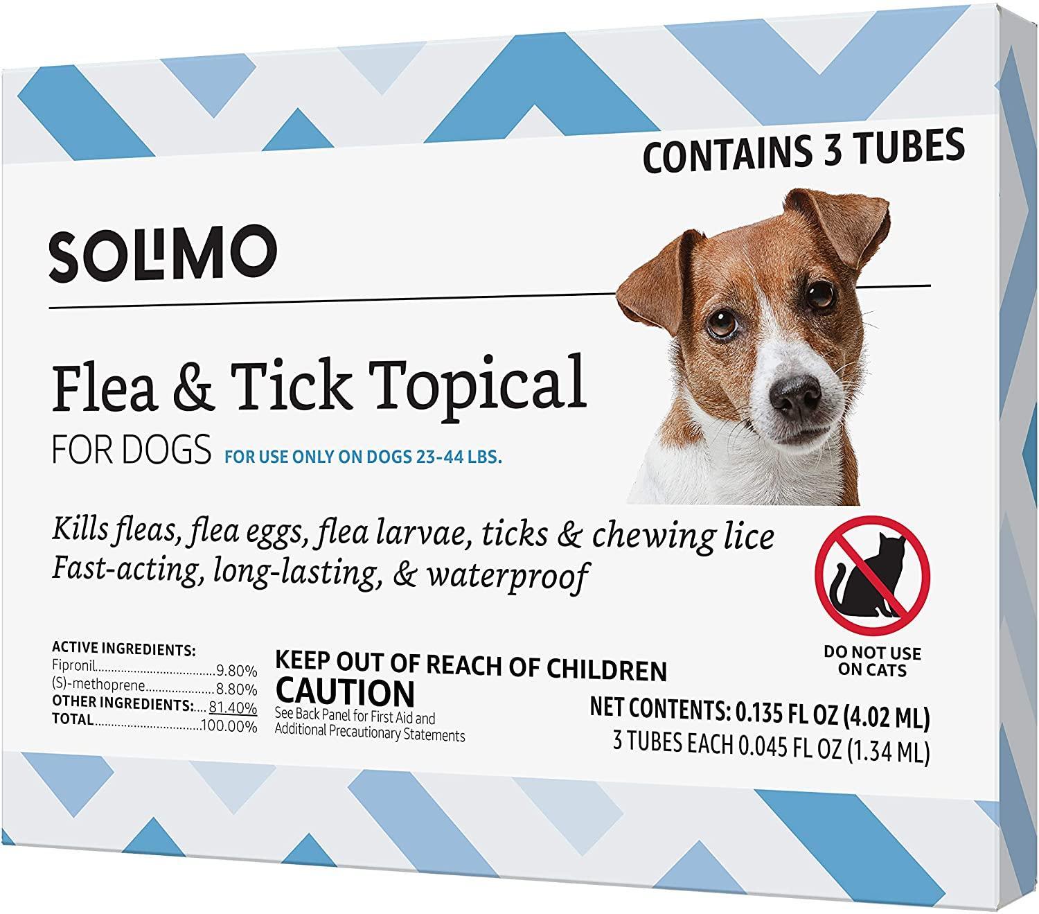 3 Solimo Flea and Tick Treatments for $7.96 Shipped