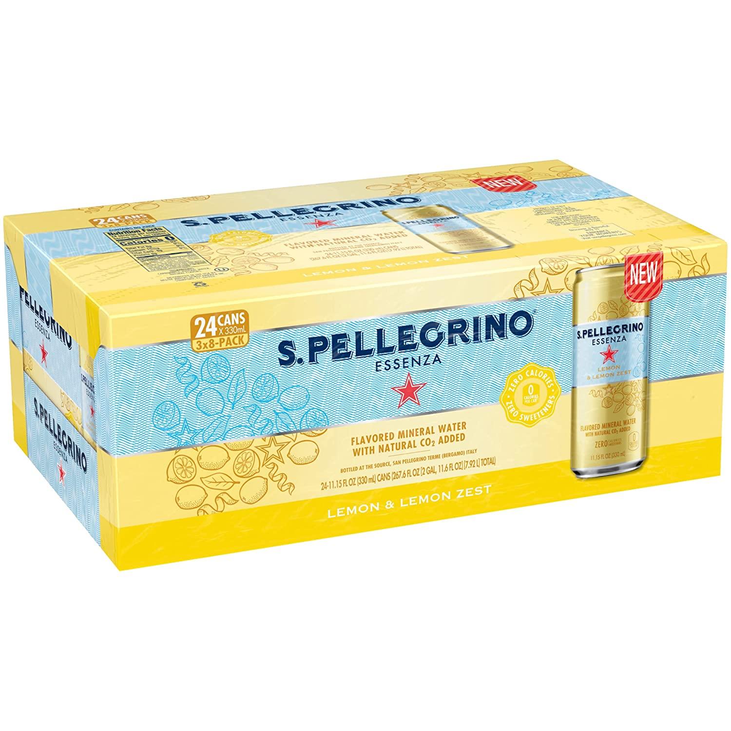 24 S.Pellegrino Essenza Mineral Water for $10.30 Shipped