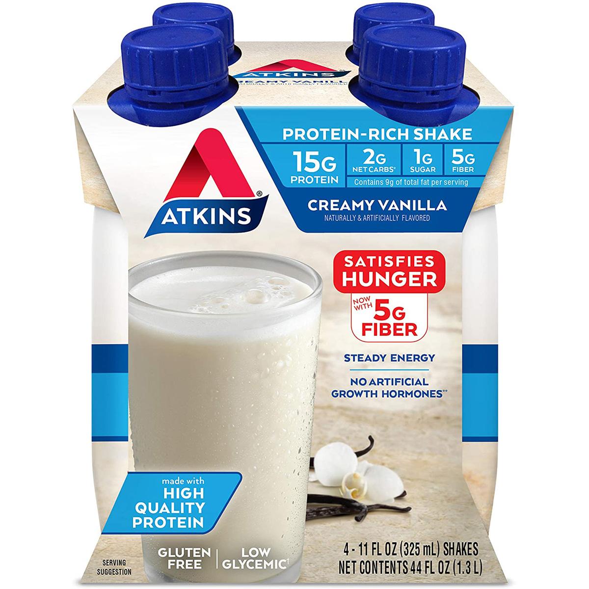 4 Atkins Creamy Vanilla Protein-Rich Shakes for $3.84 Shipped
