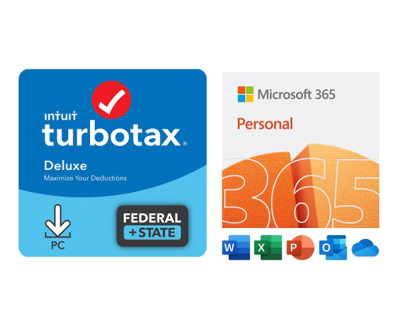 TurboTax Deluxe with State and Microsoft 365 Personal Deals