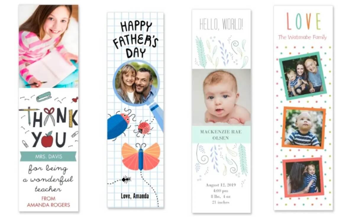 Set of 4 Customized Bookmarks for Free