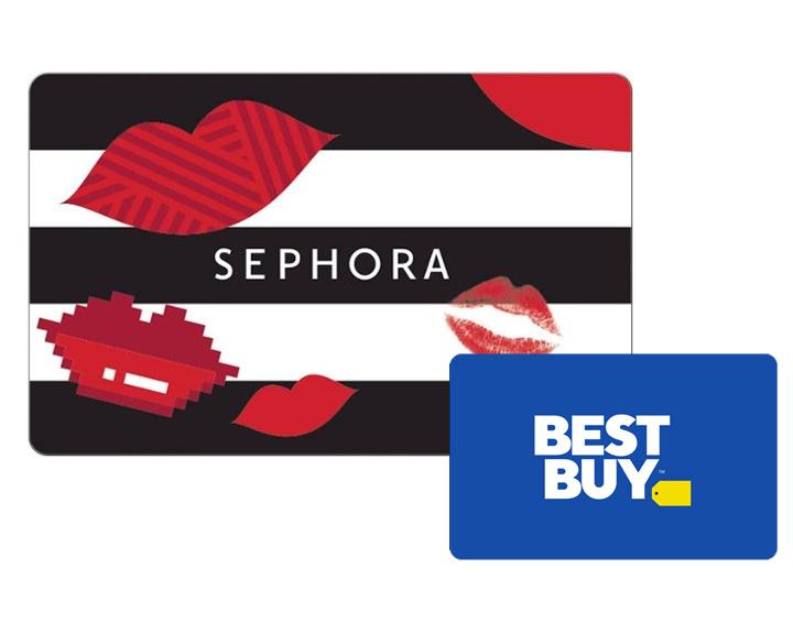 $100 Sephora Gift Card with $10 Best Buy Gift Card for $100