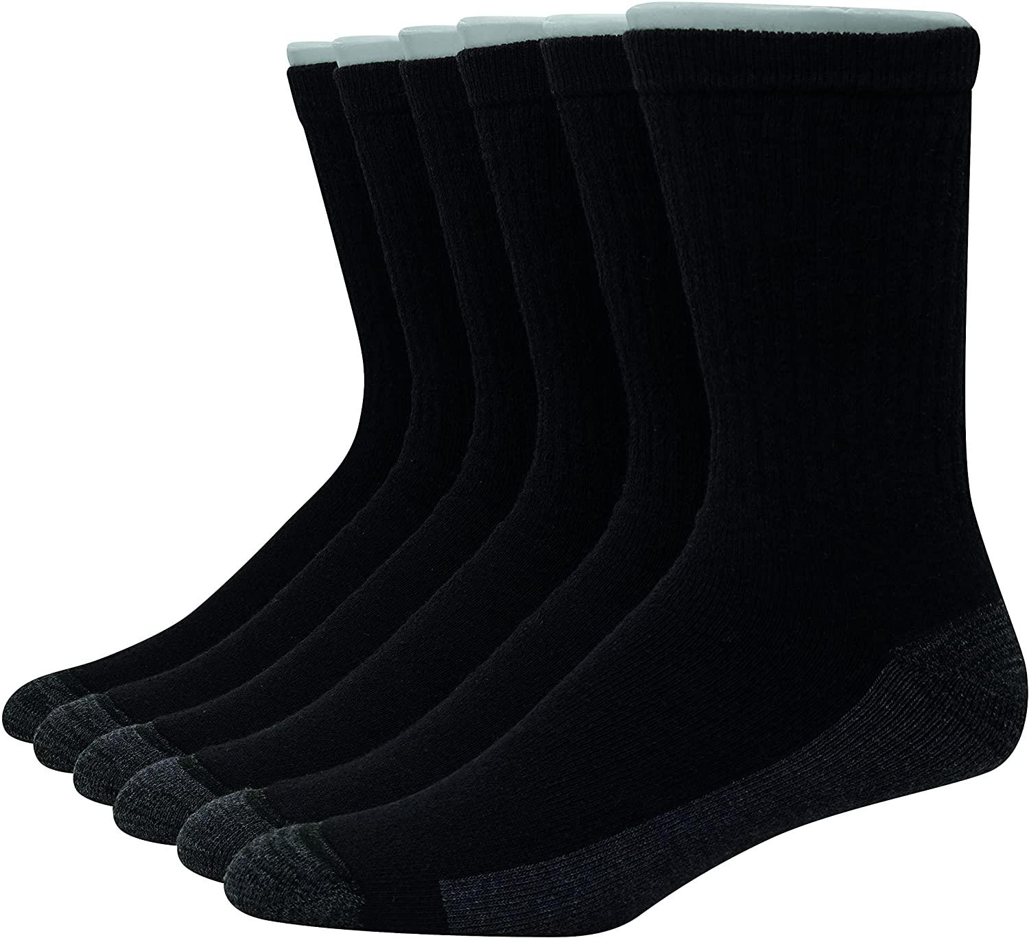 Hanes Men\'s Max Cushion Crew Socks for $6.70