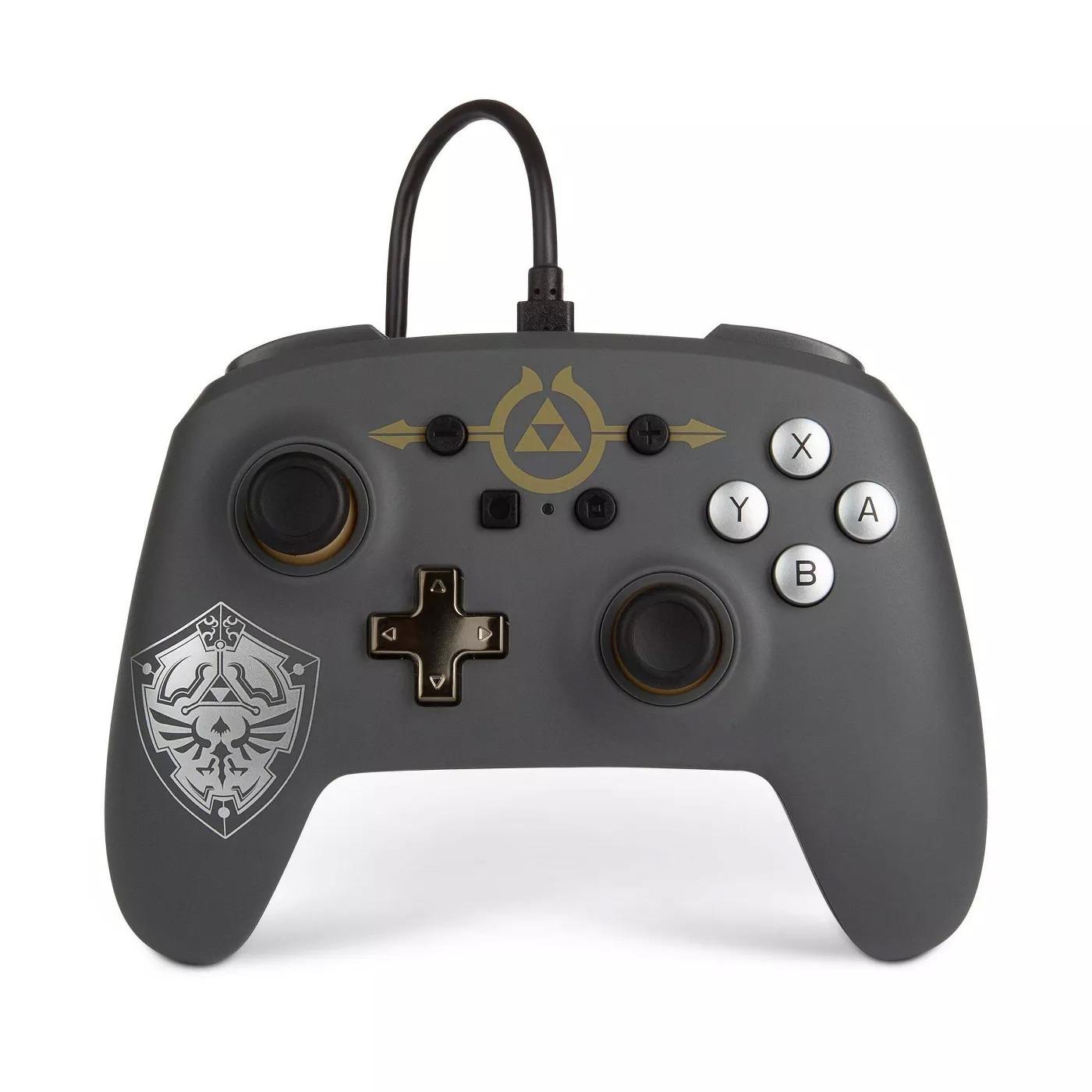 PowerA Enhanced Wired Hylian Shield Nintendo Switch Controller for $10.49