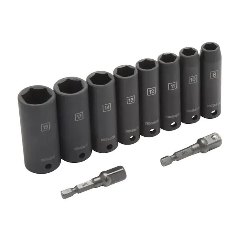 10-Piece Kobalt 3/8 Drive 6-Point Deep Impact Socket Set for $19.98