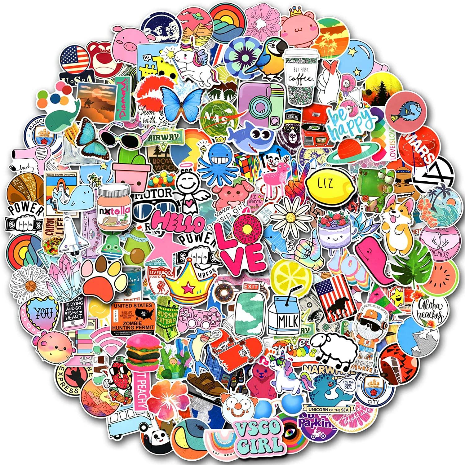 200 Waterproof Laptop Phone Vinyl Stickers for $5.49