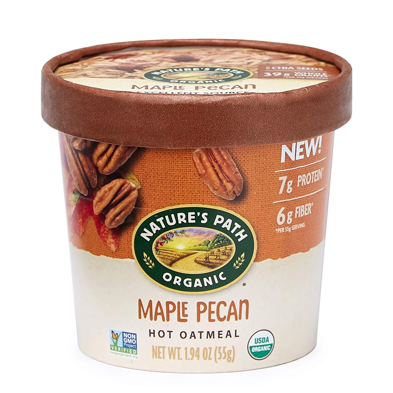 Nature\'s Path Organic Maple Pecan Instant Oatmeal Cup for $8.42 Shipped