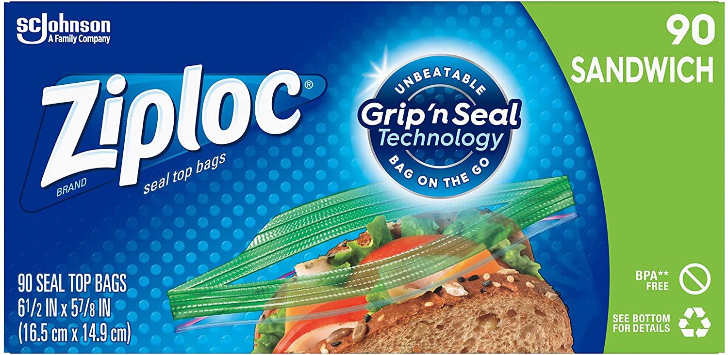 90 Ziploc Sandwich and Snack Bags for $3.22 Shipped
