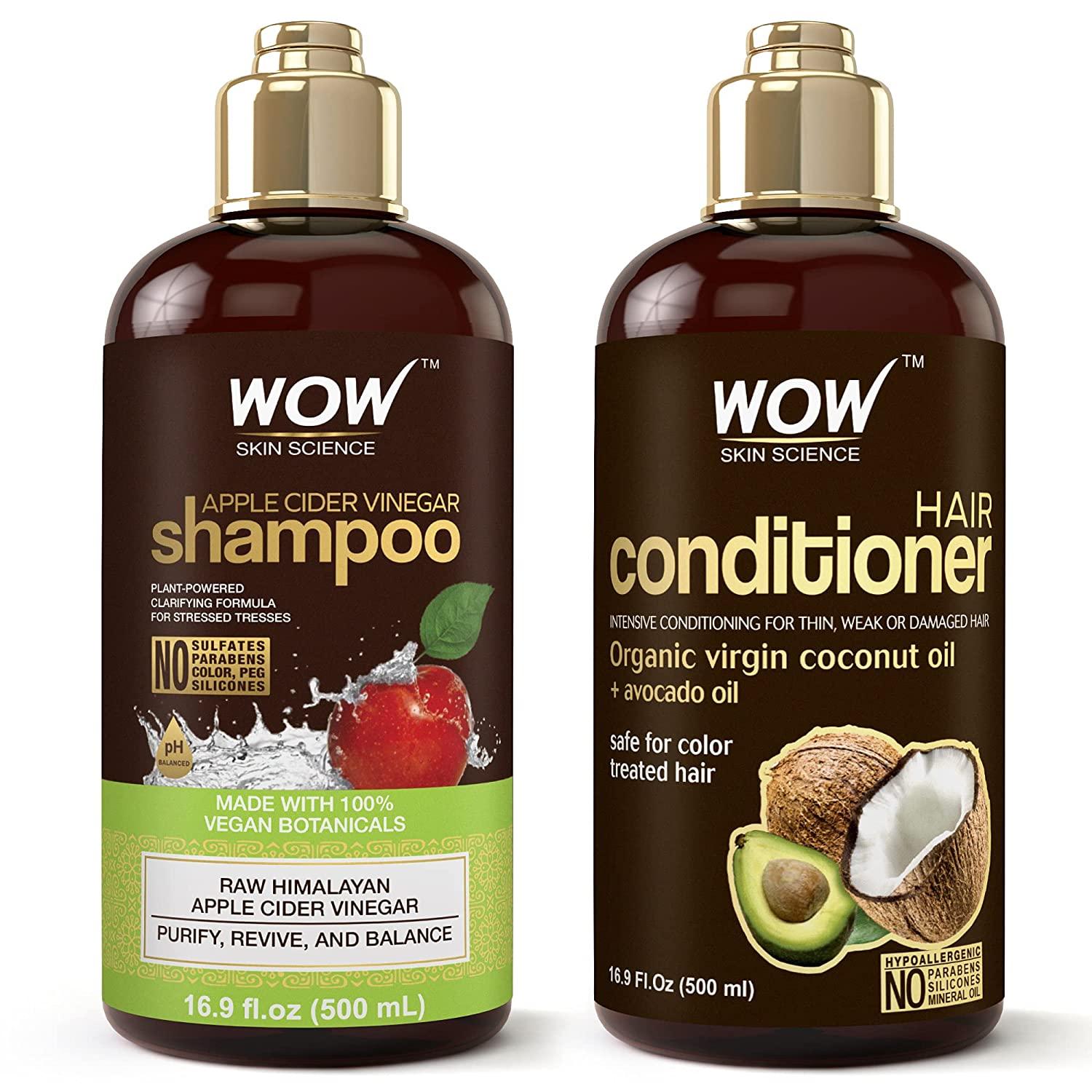 WOW Skin Science Apple Cider Vinegar Shampoo & Conditioner Set for $18.16