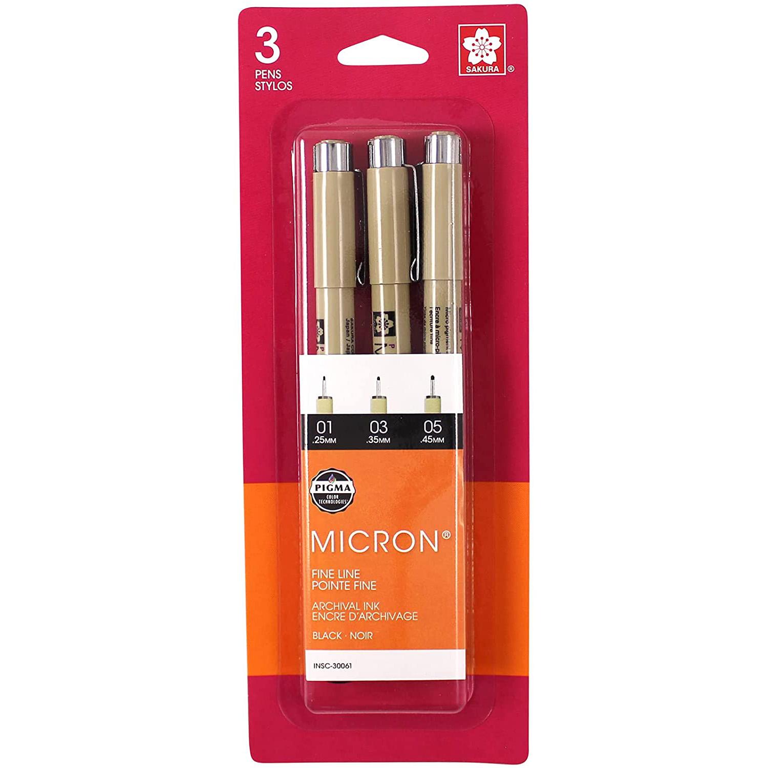 Sakura Pigma Micron Blister Card Ink Pen Set for $3.24