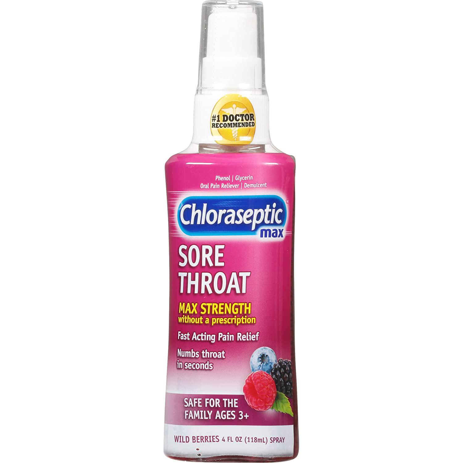 Chloraseptic Max Strength Sore Throat Spray for $5.40 Shipped