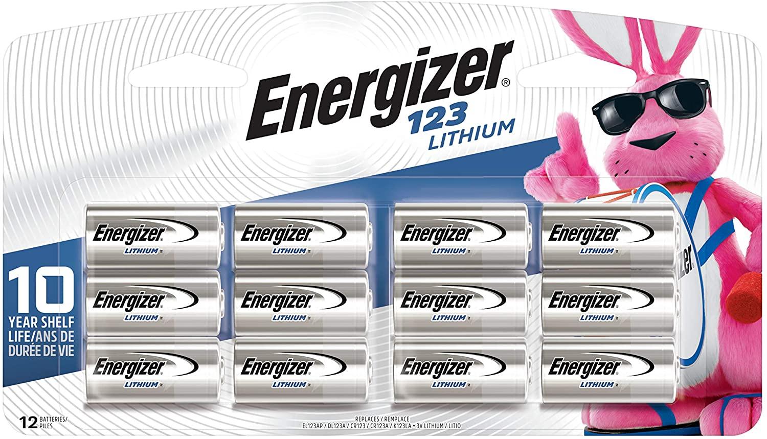 12 Energizer Lithium 123 Batteries for $13.18 Shipped