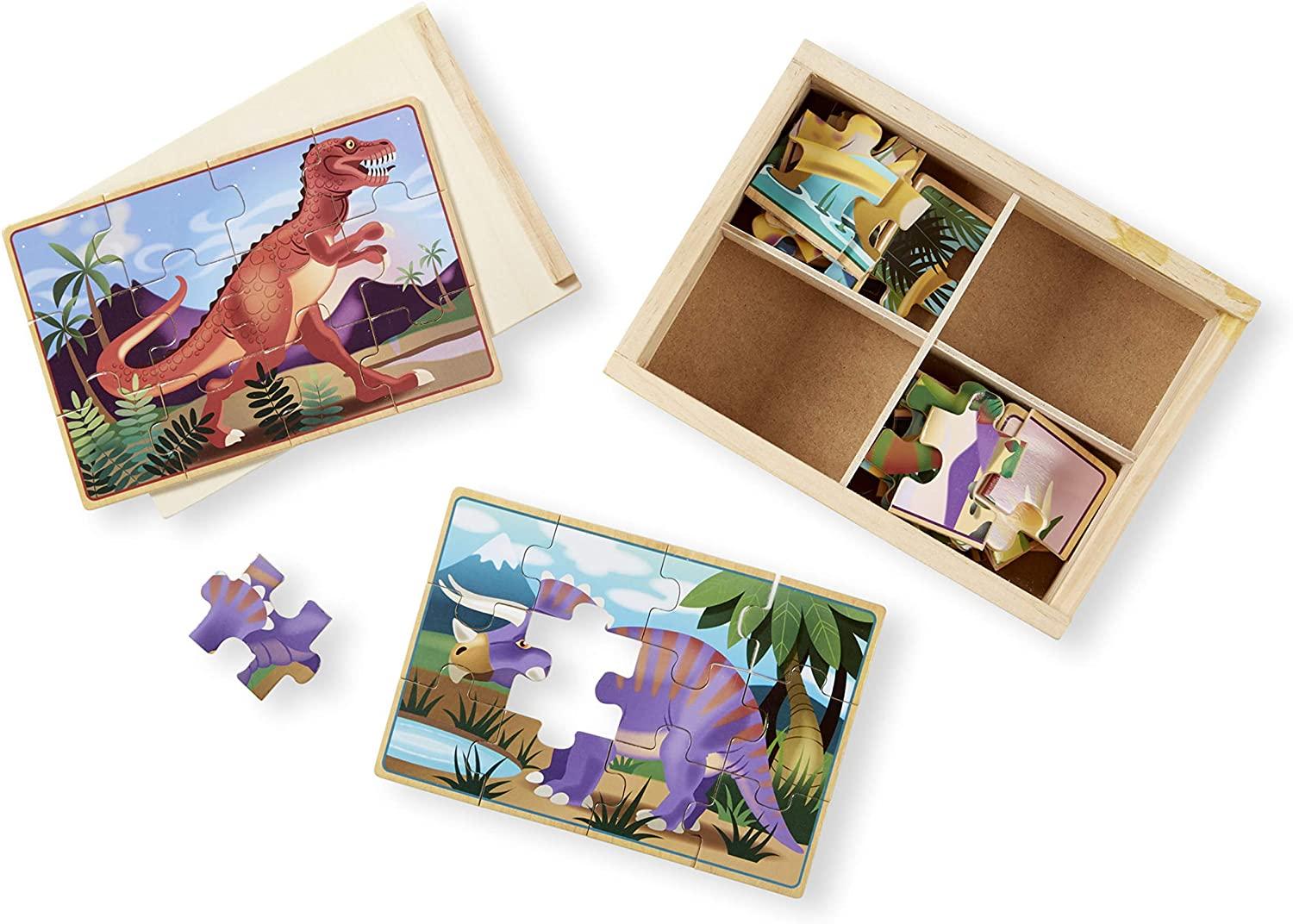Melissa and Doug 4-in-1 Wooden Jigsaw Puzzles for $6.97