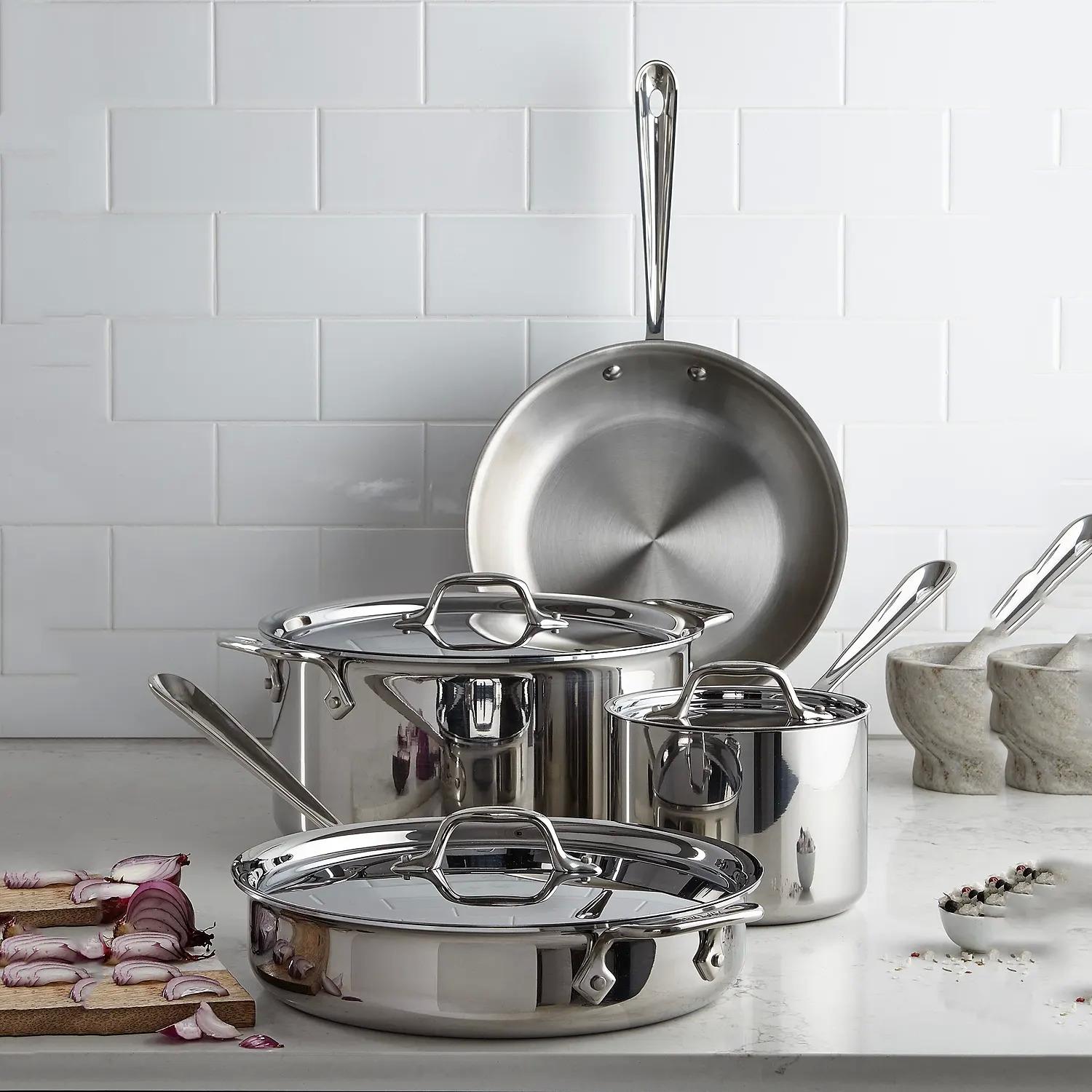 All-Clad Stainless Steel Cookware Set for $299.99 Shipped
