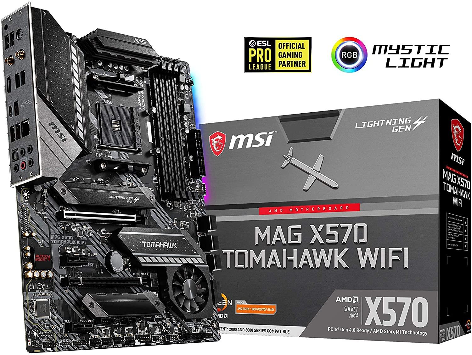 MSI MAG X570 TOMAHAWK WIFI AMD AM4 ATX Motherboard for $199.99 Shipped