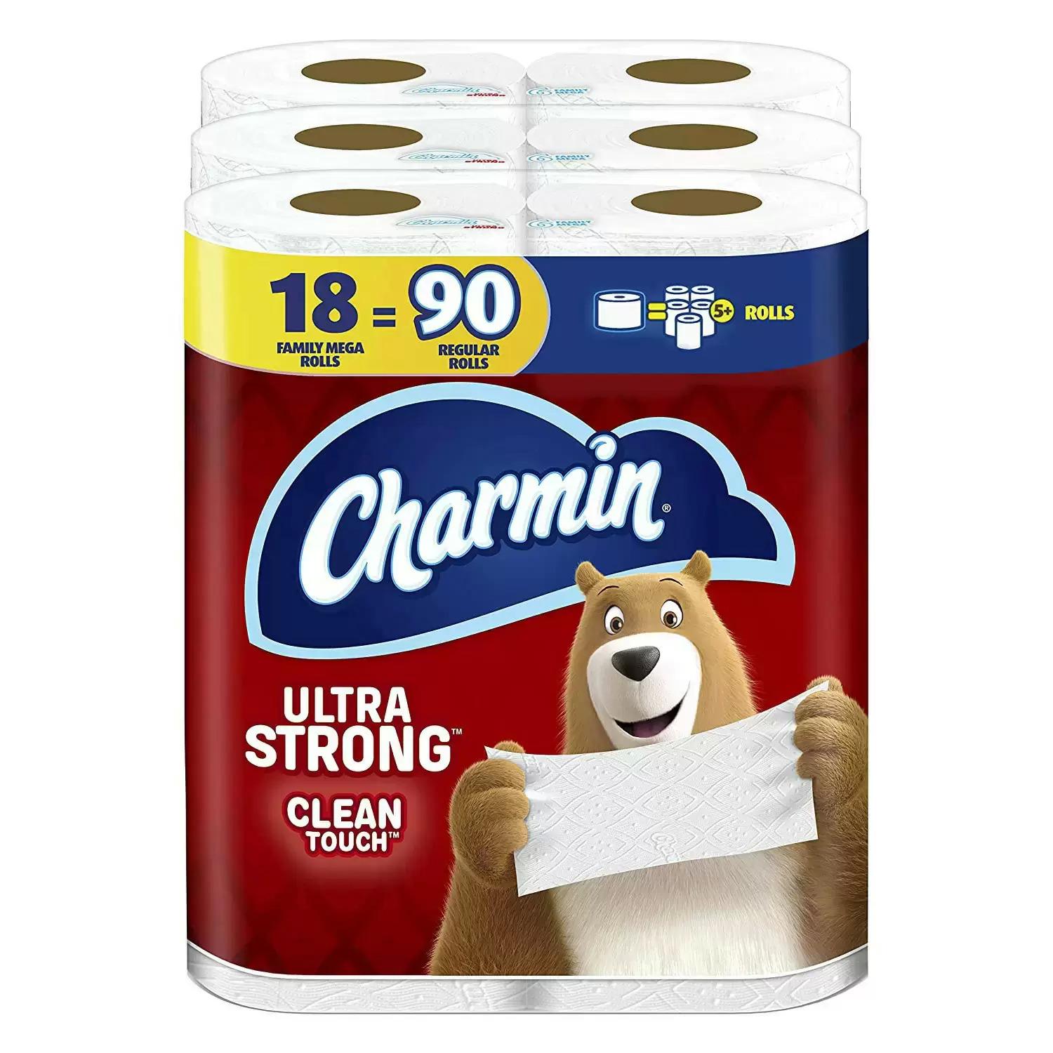 18 Charmin Ultra Strong Family Mega Rolls for $13.37 Shipped