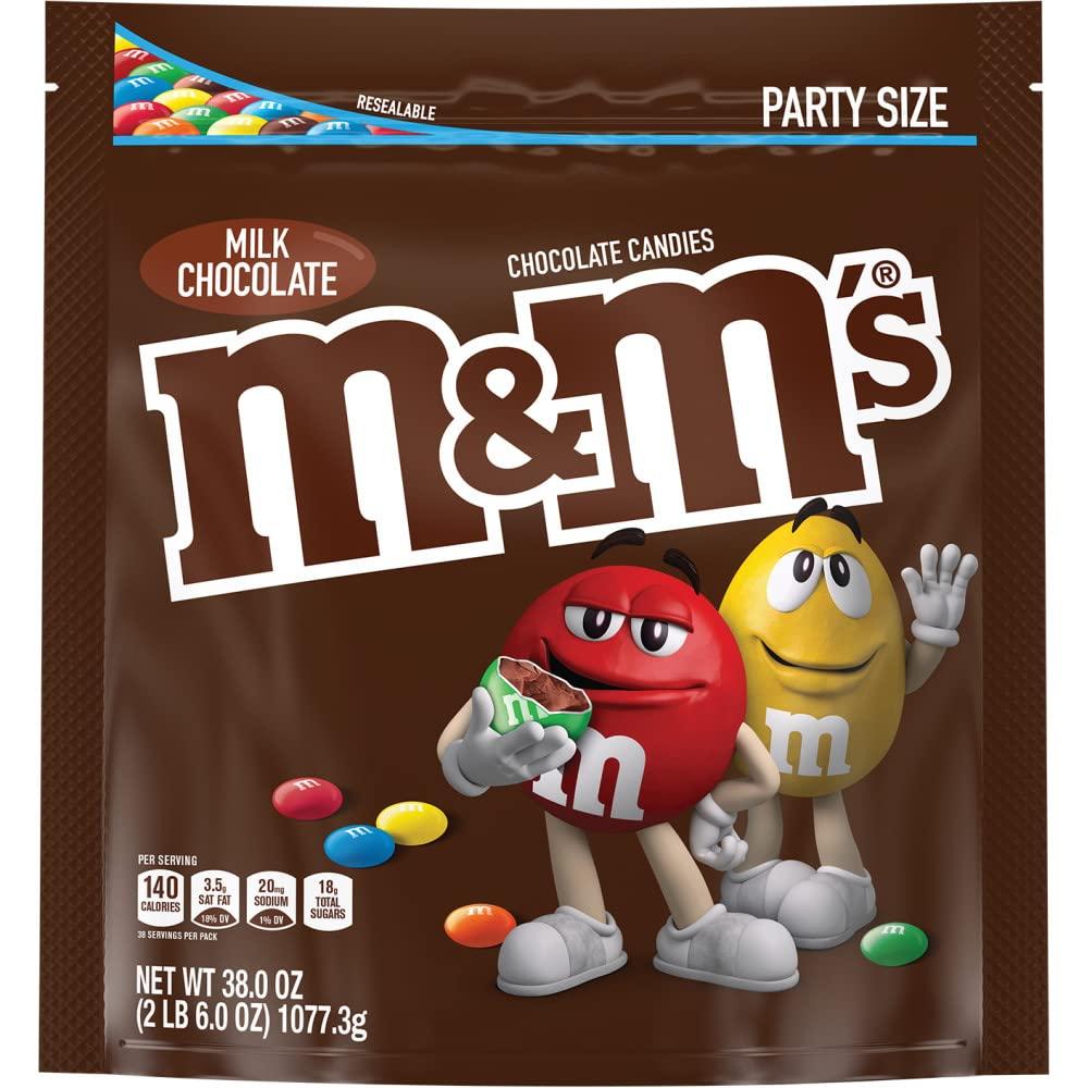 M&M Milk Chocolate Candy Party Size Bag for $9.04 Shipped