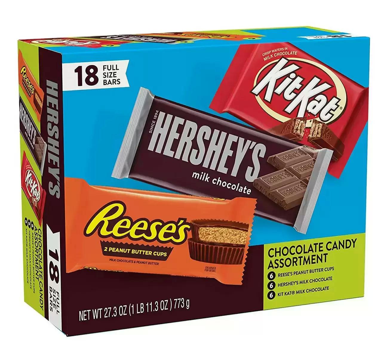 Hershey Full Size Candy Bar Assorted Variety Box for $13.50 Shipped