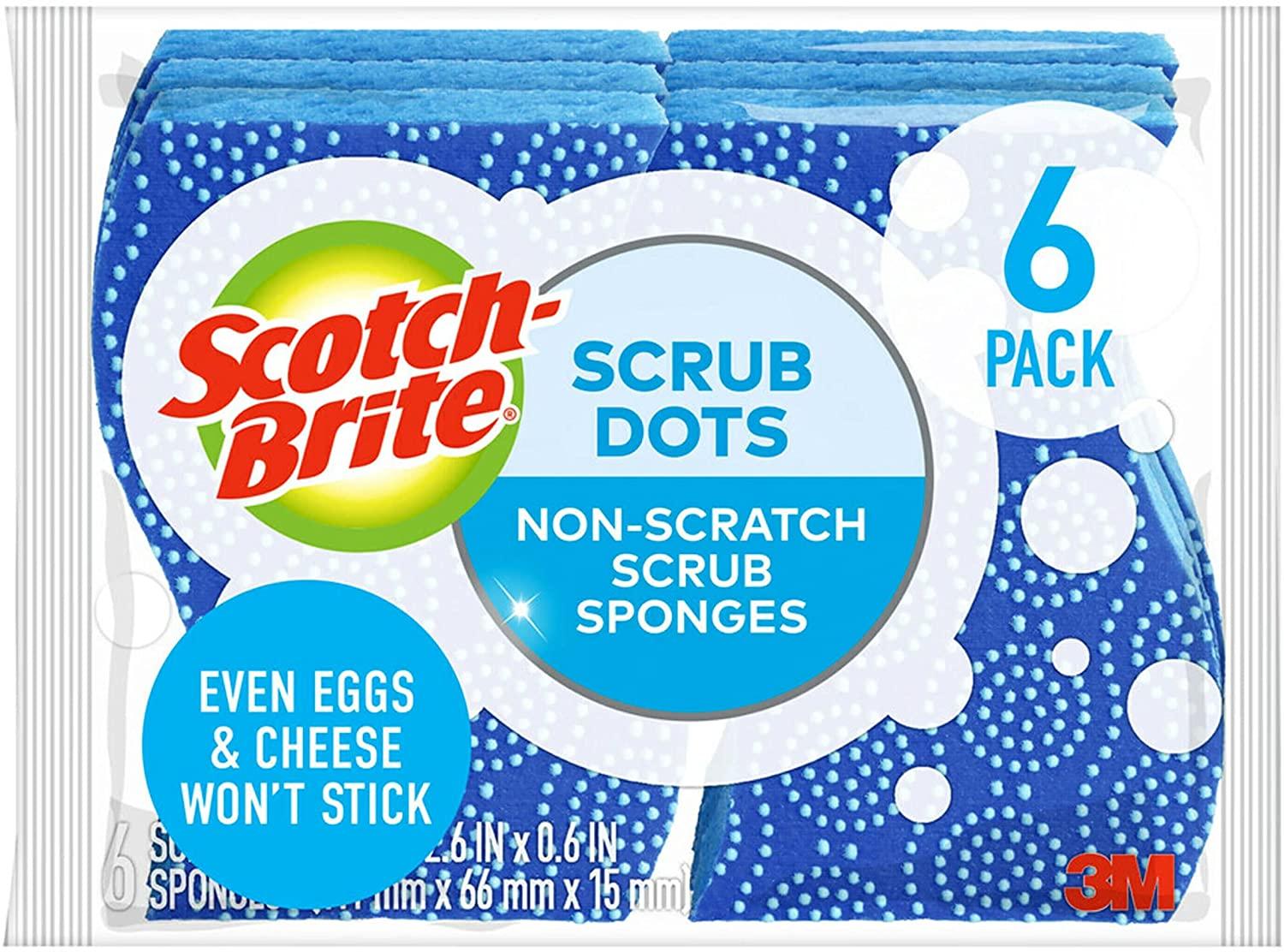 6 Scotch-Brite Scrub Dots Non-Scratch Scrub Sponge for $4.22 Shipped