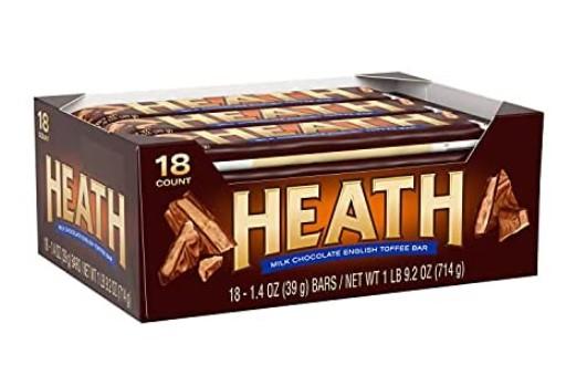 18 Heath Milk Chocolate English Toffee Candy Bars for $8.99