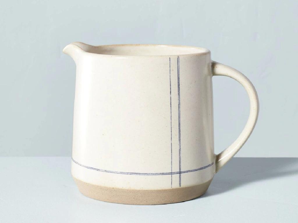 Engineered Stripe Stoneware Pitcher for $7.49