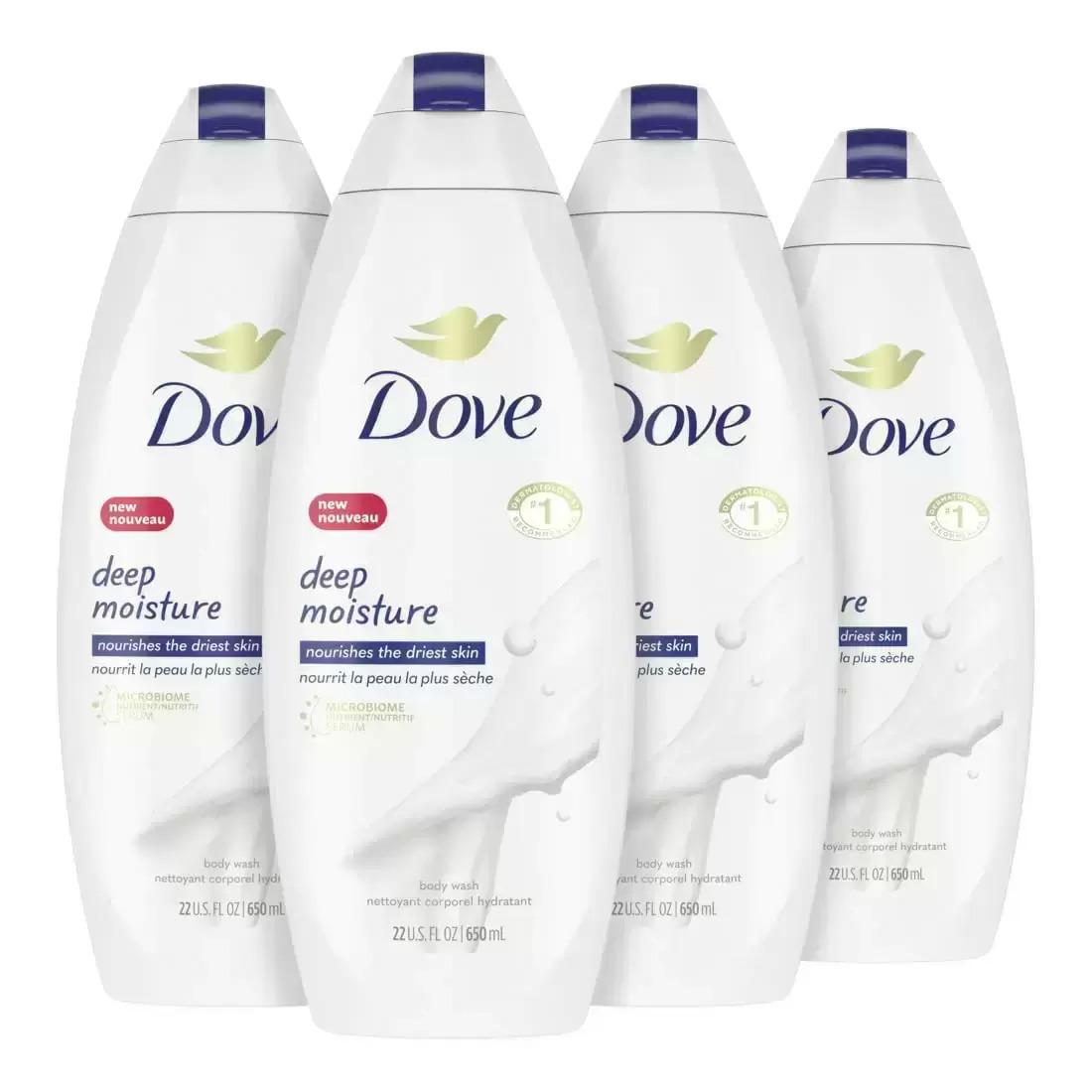 4 Dove Body Wash Deep Moisture for $13.68 Shipped