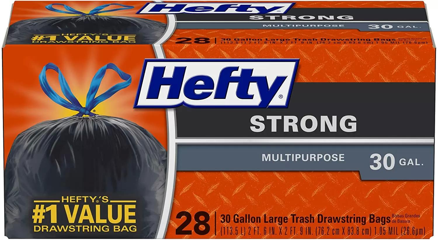 28 Hefty Strong Large Trash Bags for $5.56 Shipped