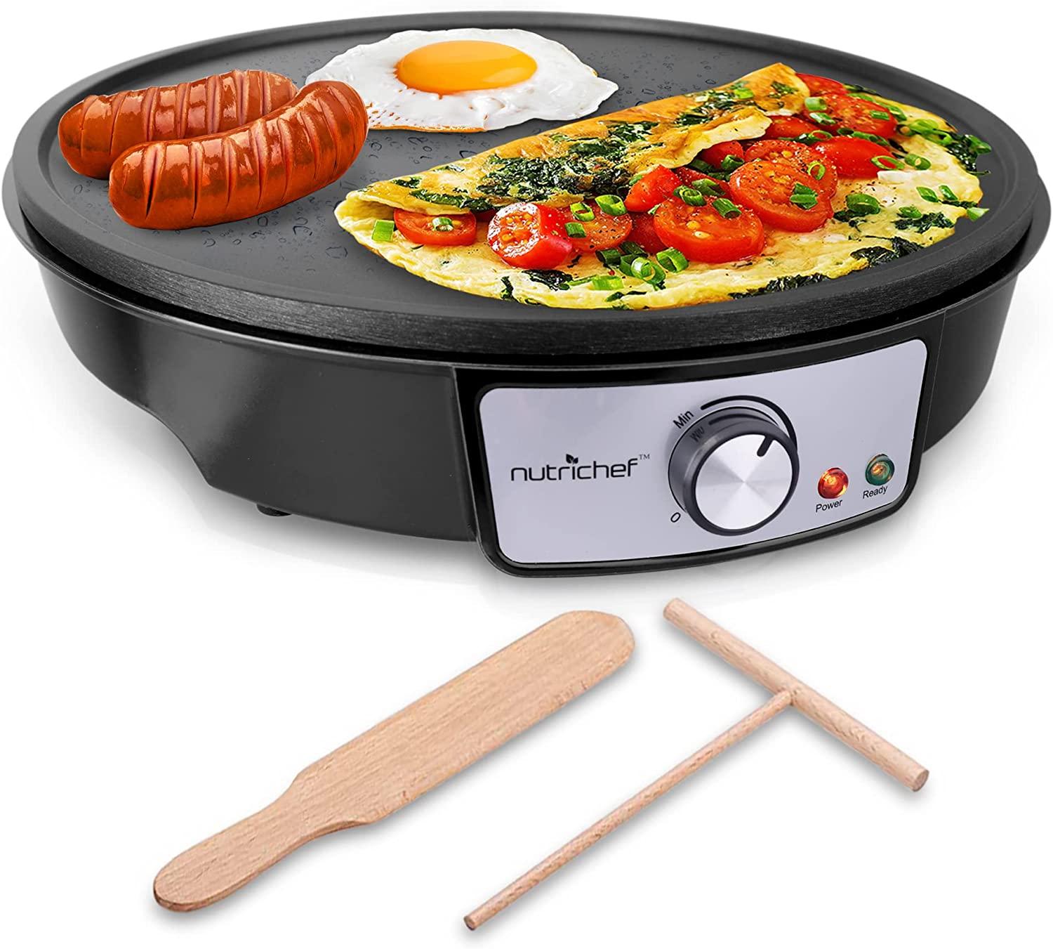 NutriChef Electric Griddle & Crepe Maker Cooktop for $25.60 Shipped