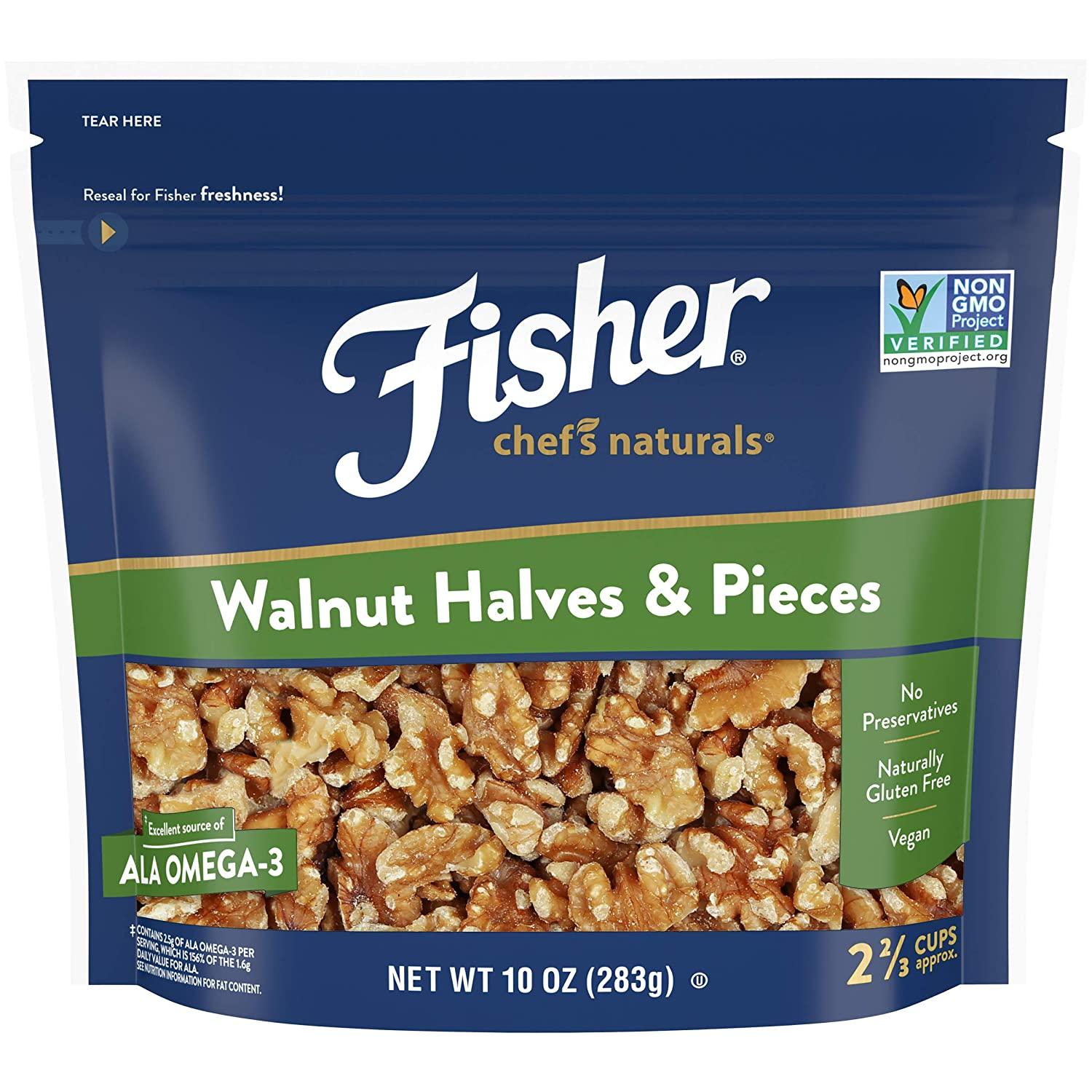 Fisher Walnut Halves and Pieces for $3.59 Shipped