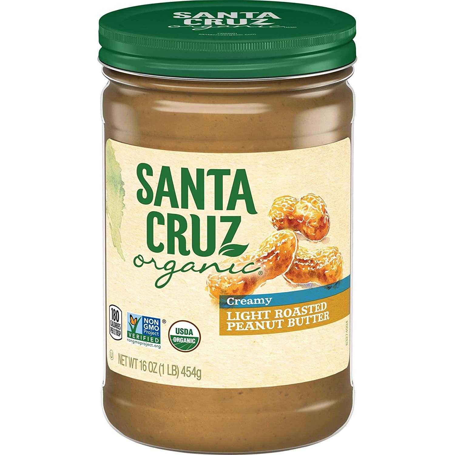 Santa Cruz Organic Creamy Light Roasted Peanut Butter for $4.08 Shipped