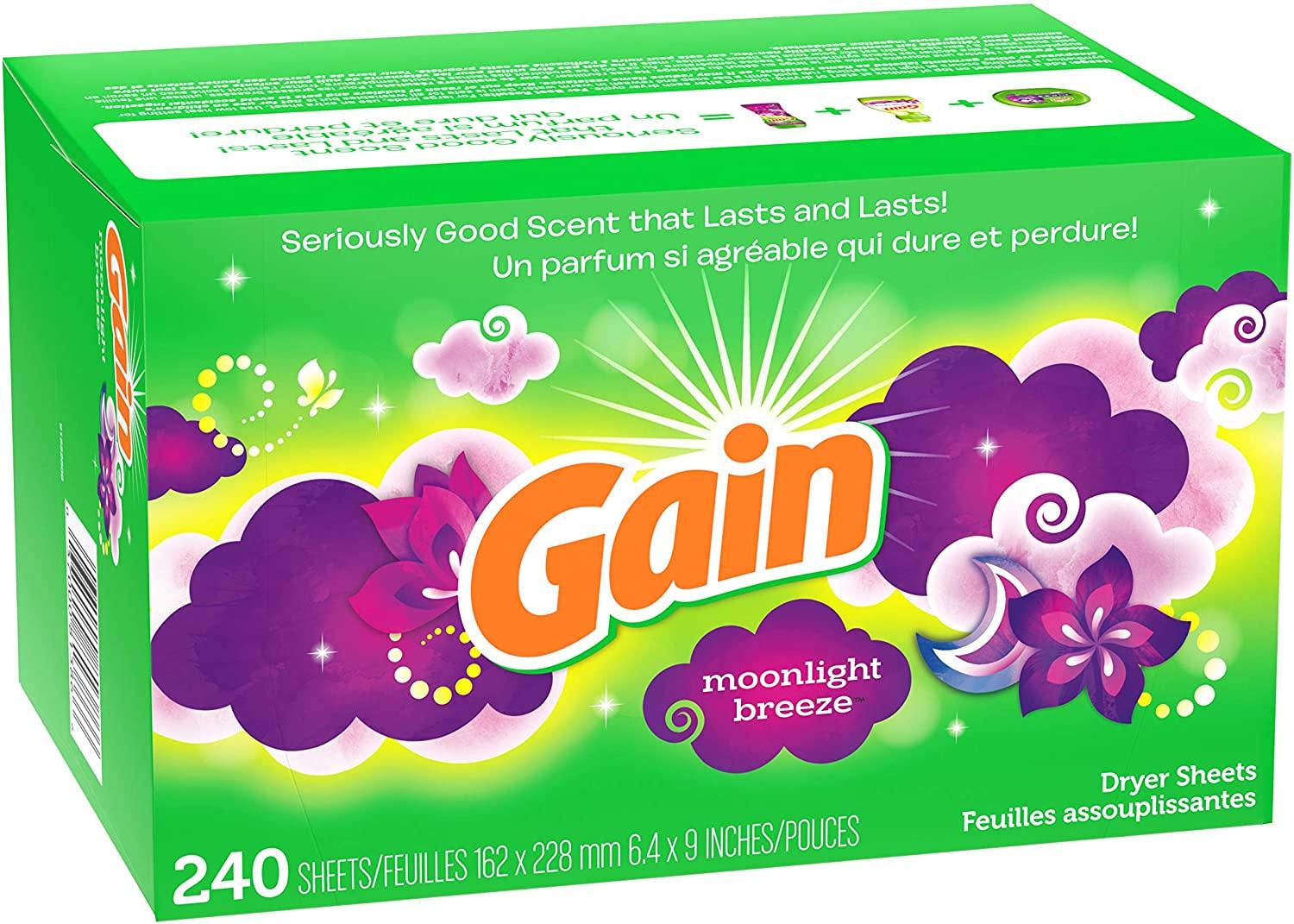 240 Gain Moonlight Breeze Dryer Sheets for $6.85 Shipped