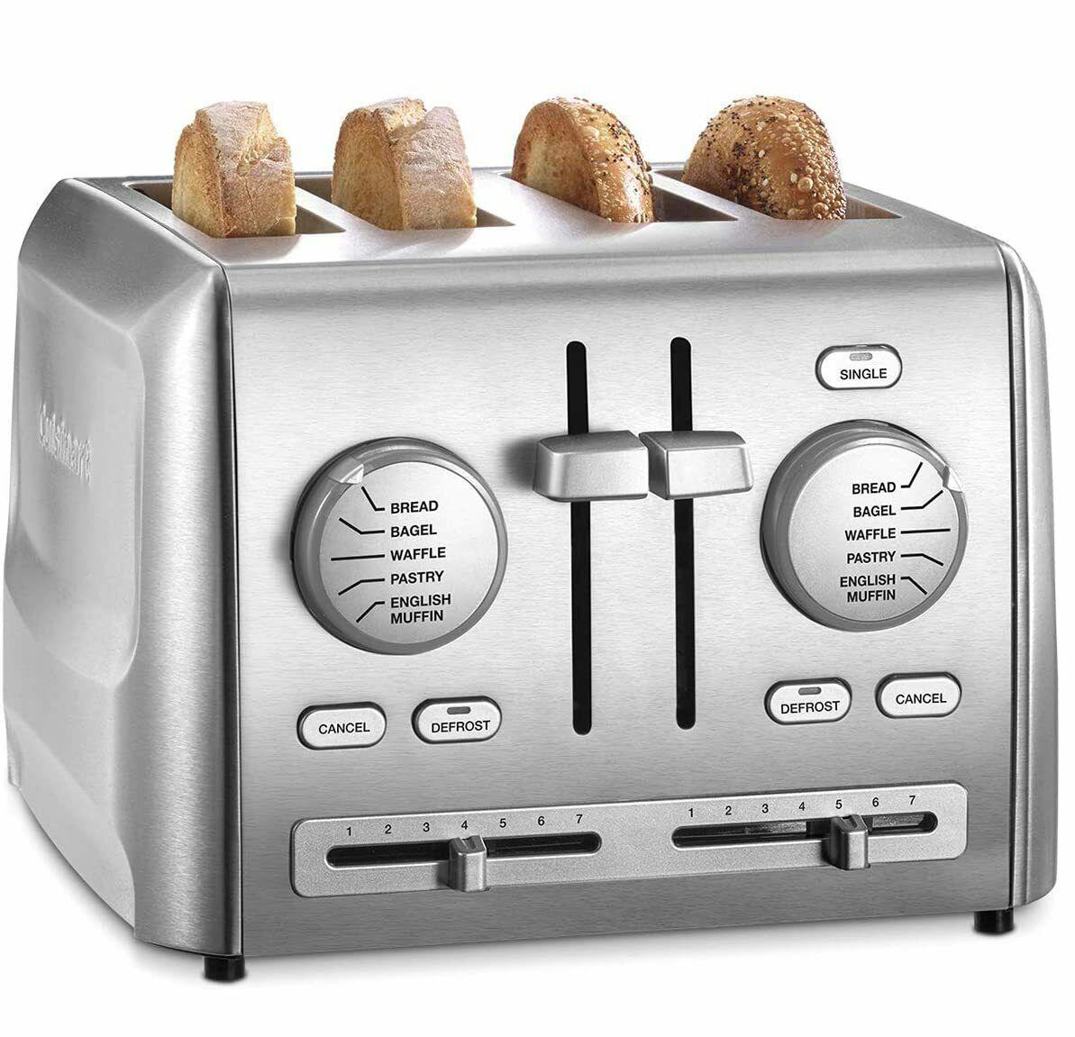 Cuisinart Refurbished 4-Slice Stainless Steel Toaster for $24.99 Shipped