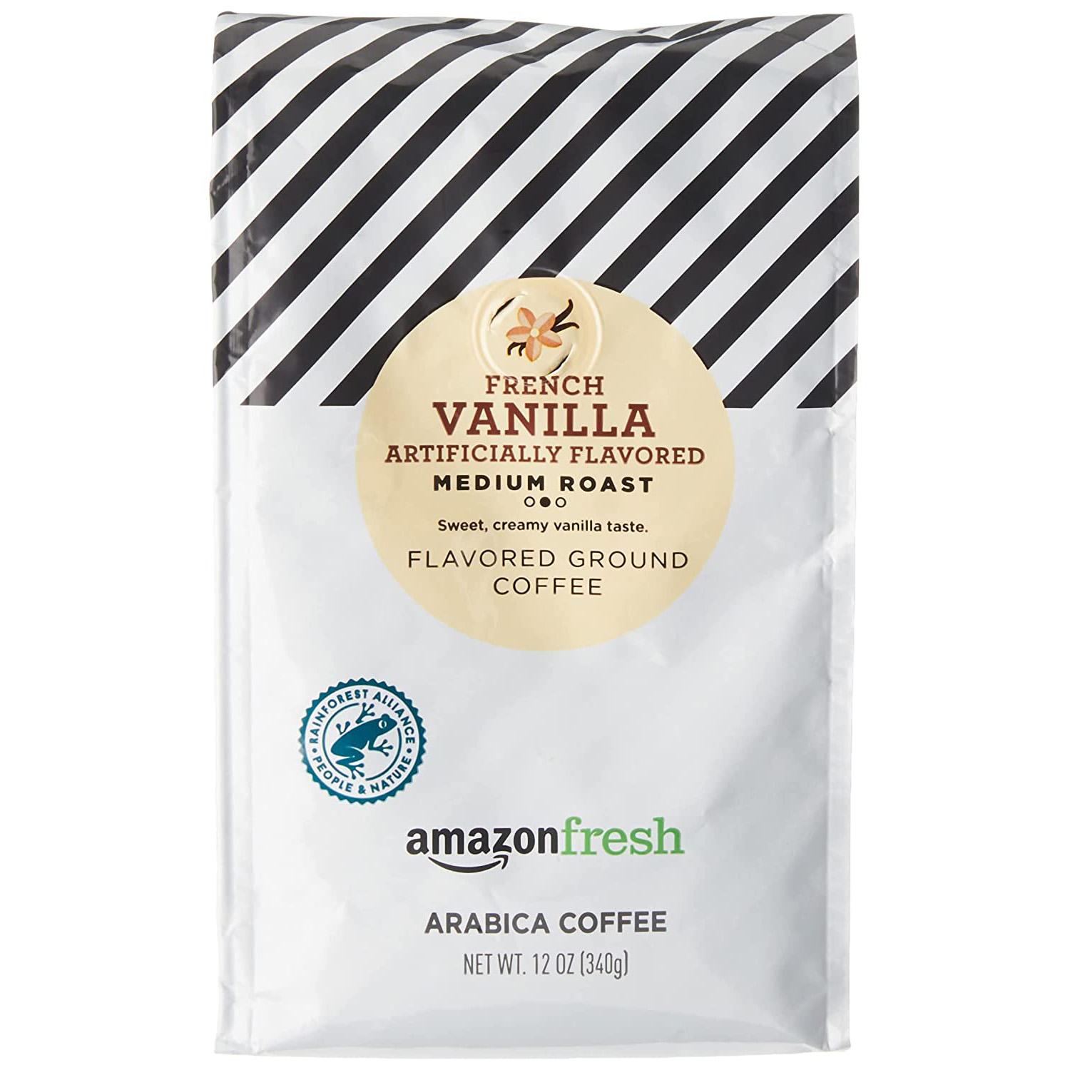 AmazonFresh French Vanilla Flavored Medium Roast Ground Coffee for $4.09 Shipped