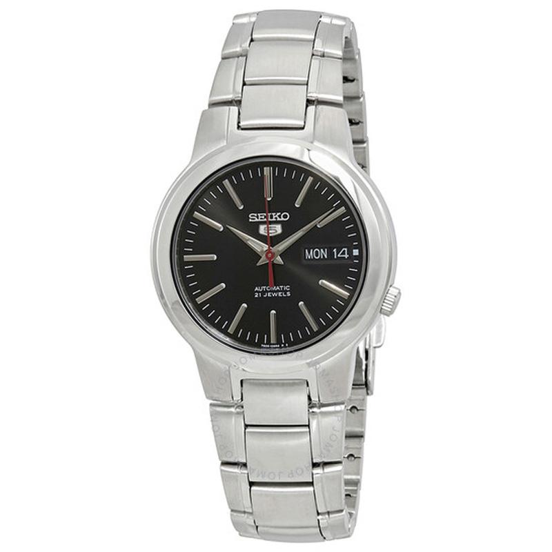 Seiko SNKA07 Series 5 Mens Automatic Black Watch for $87 Shipped