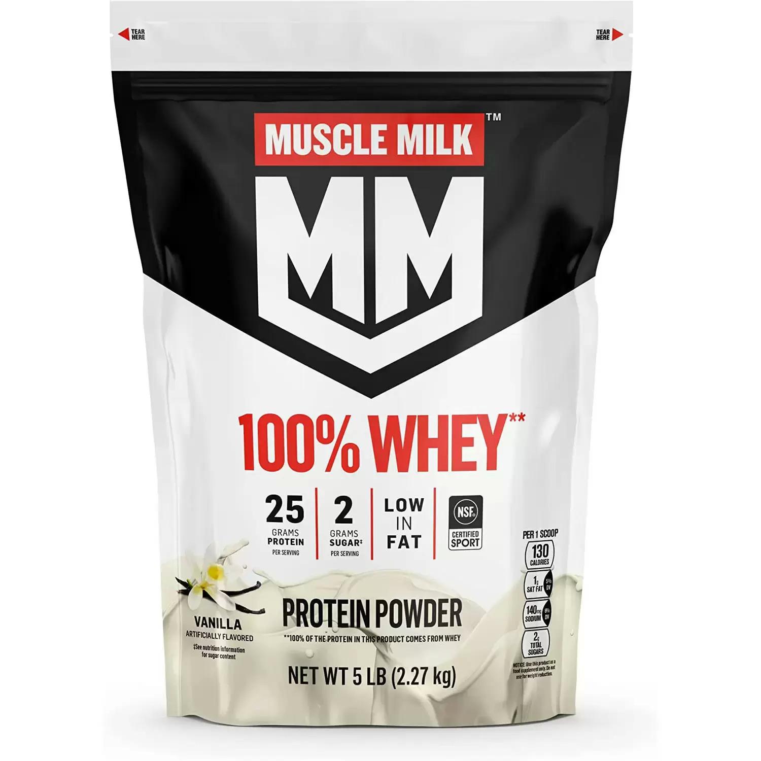 Muscle Milk 5Lbs Whey Protein Powder for $30.59 Shipped