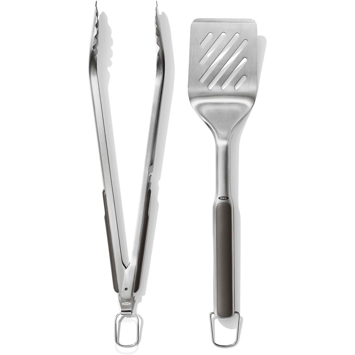 OXO Outdoor Grill Turner and Tongs Set for $11.93
