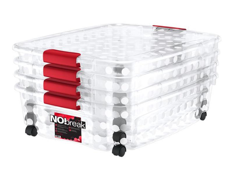 4 NOBreak Underbed Plastic Storage Bin with Locking Lids for $24.99