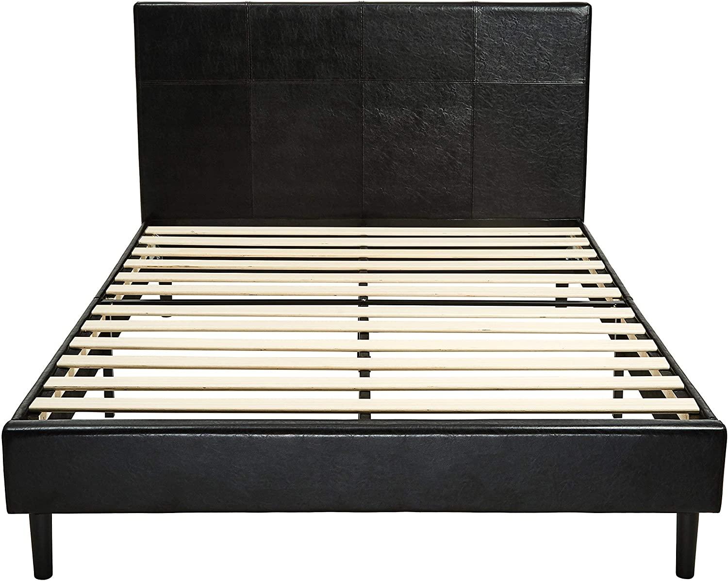 Amazon Basics Faux Leather Upholstered Platform Bed Frame for $140.77 Shipped