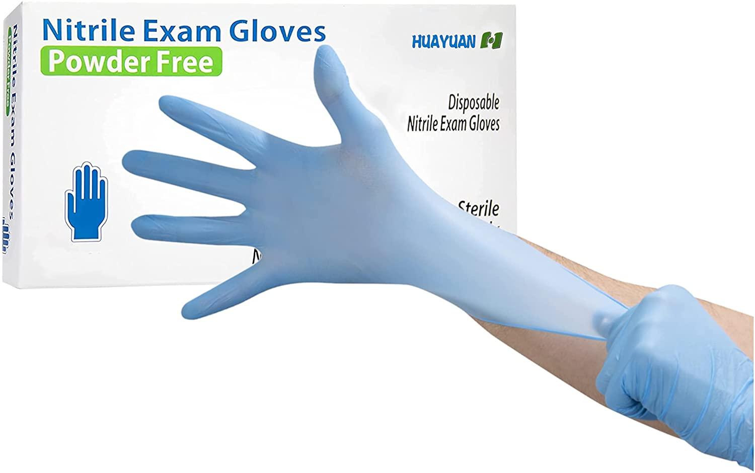 100 4mil Powder-Free Nitrile Disposable Exam Gloves for $5.80