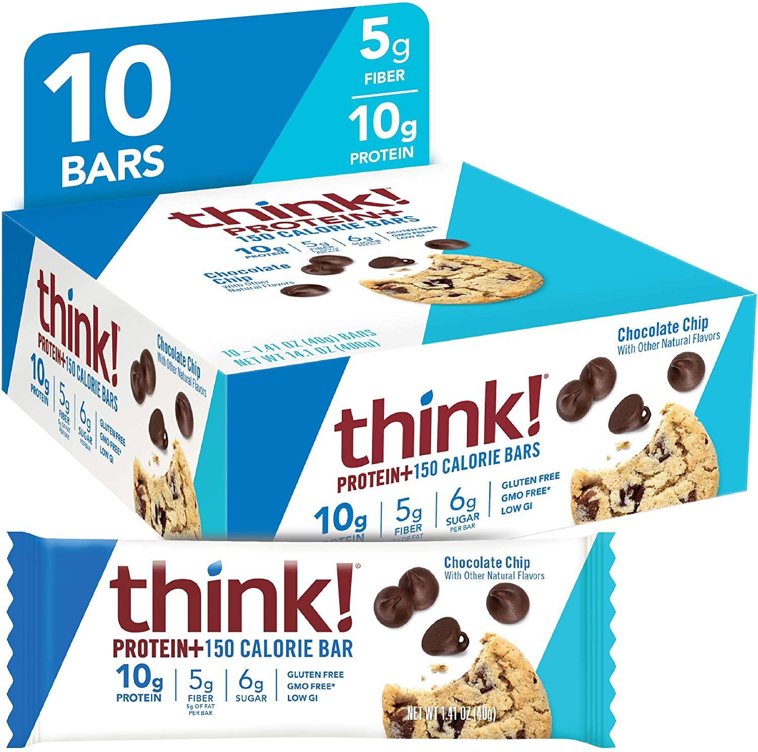 10 Think Chocolate Chip Protein Bars for $8.28