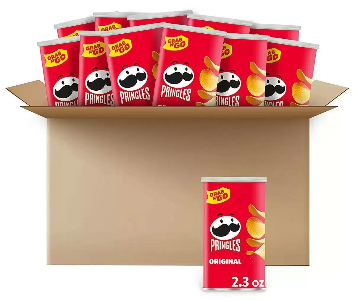 12 Cans of Pringles Potato Crisps Chips for $8.07 Shipped