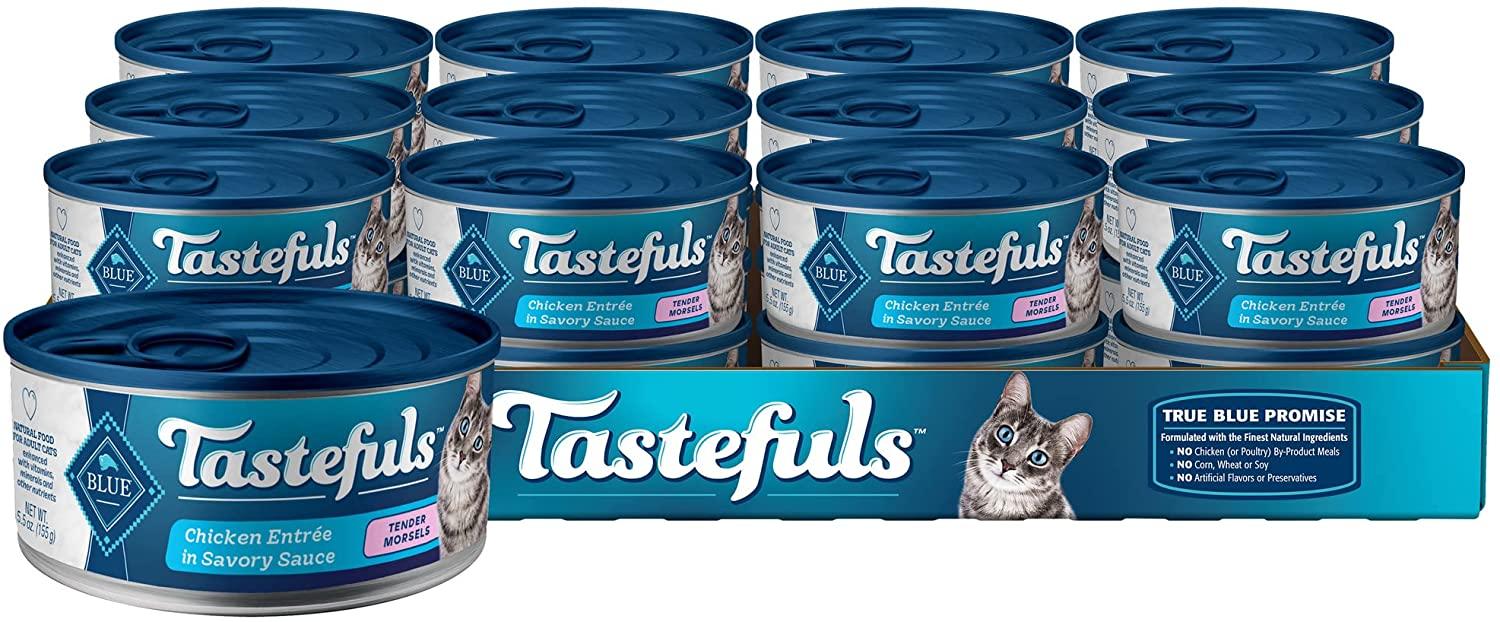 24 Blue Buffalo Tastefuls Natural Tender Morsels Wet Cat Food for $22.57 Shipped