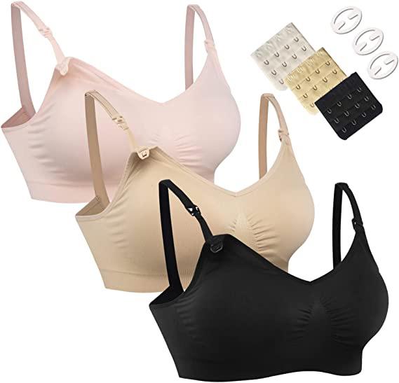 3 Full Bust Seamless Nursing Maternity Bras Bralette for $23.99