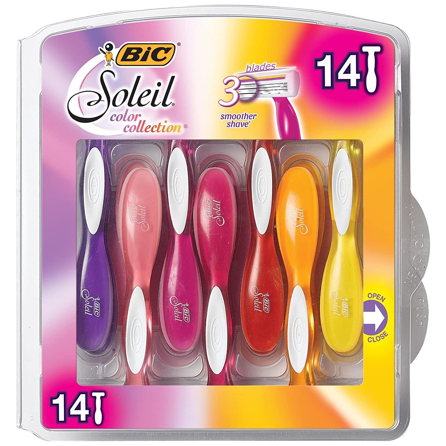 14 BIC Soleil Color Collection Womens Premium Shaving Razor Set for $6.96 Shipped