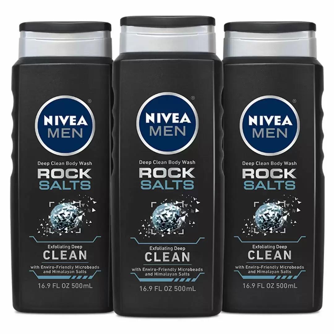 3 Nivea Men Rock Salts Body Wash for $6.45 Shipped